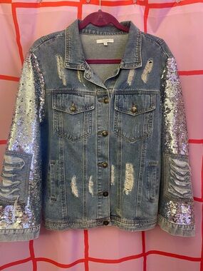 Sequined Denim Jacket